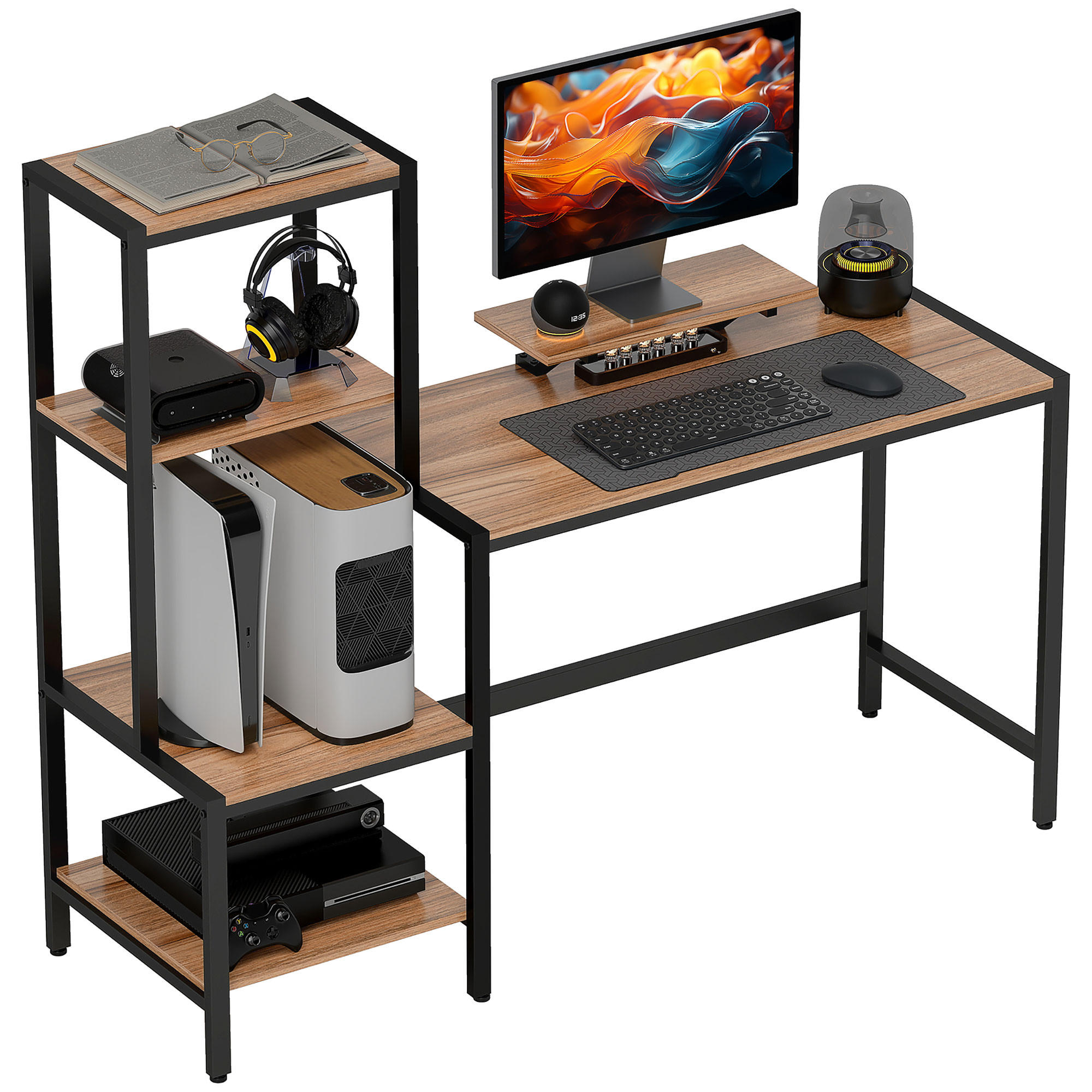BÜROTISCH Braun 1 Stück - Braun, Holzwerkstoff (48/150/125cm) - GiPP
