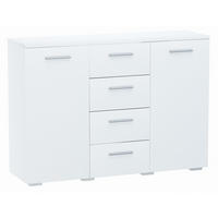 KOMMODE Helena 2D4S Weiß 120/35/84,5 cm - Weiß, Holzwerkstoff (120/84.5/35cm) - Matkam Möbel