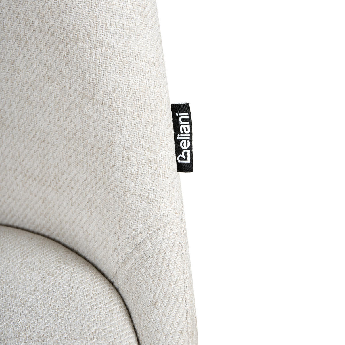 ESSZIMMERSTUHL 2er-Set Hellbeige Hedley - Beige/Schwarz, Textil (48/86/58cm) - Beliani