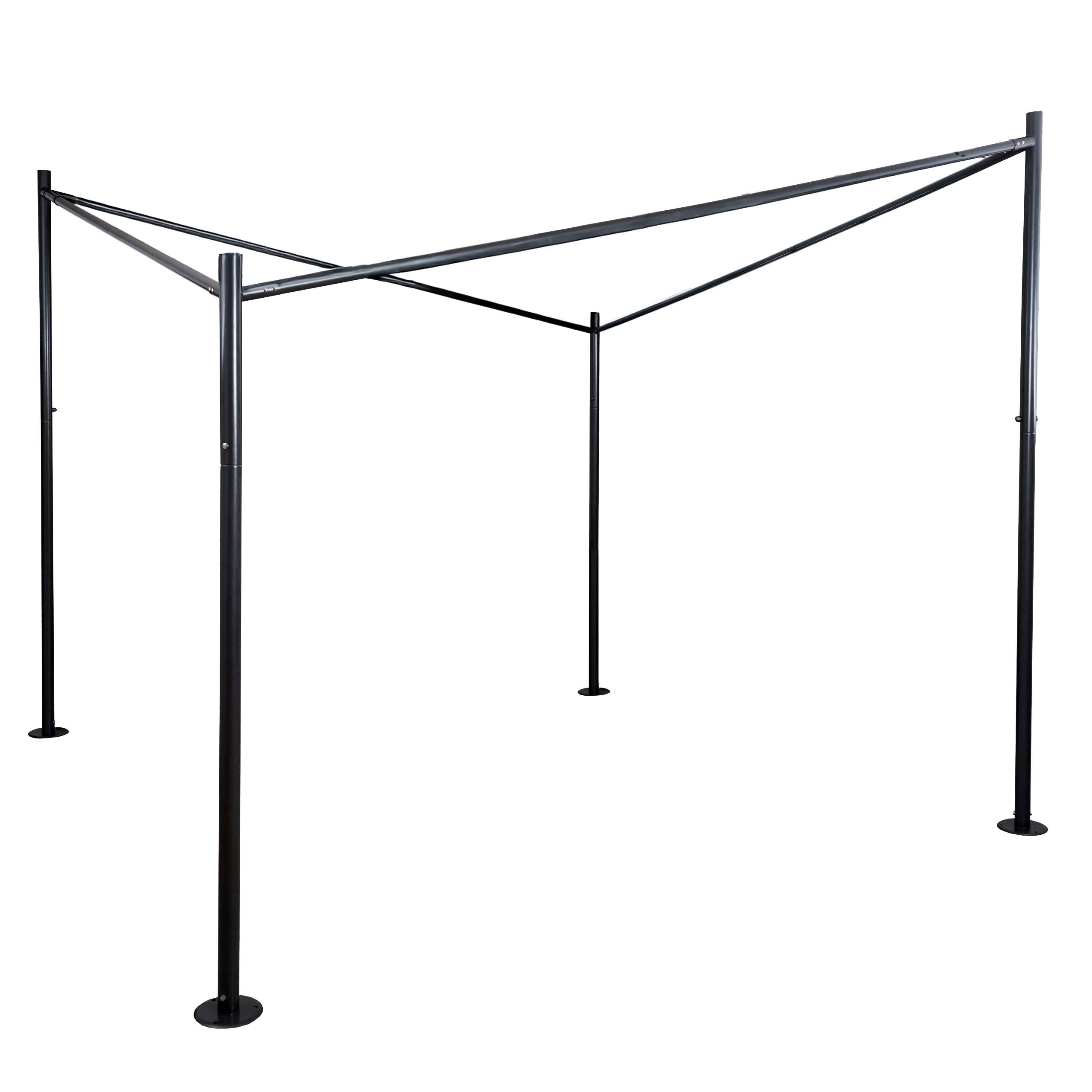 PERGOLA GESTELL Schwarz - Schwarz, Metall (411/292/411cm) - MCW