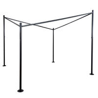 PERGOLA GESTELL Schwarz - Schwarz, Metall (411/292/411cm) - MCW