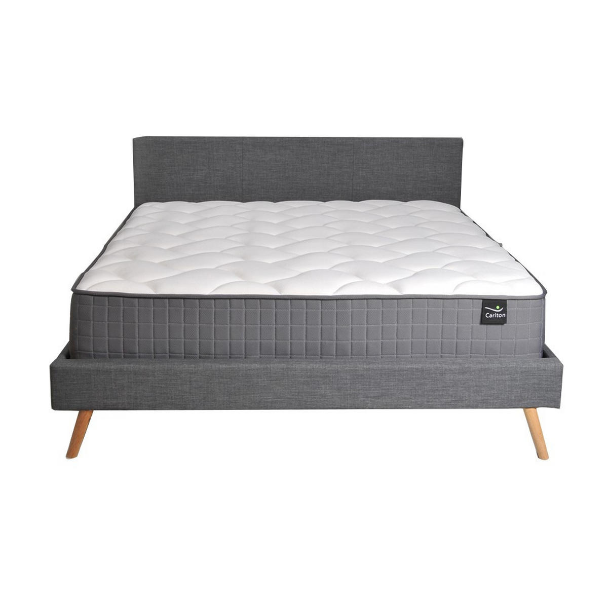 BETT FJORD MIT MATRATZE / BETT 160X200 - DUNKELGRAU - Grau, Holzwerkstoff - Weber Industries