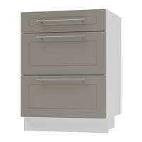 SCHUBLADENUNTERSCHRANK Kvantum D3M/60 60 / 50 / 82cm - Beige/Weiß, Holz/Holzwerkstoff (60/82/50cm) - Feldmann-Wohnen