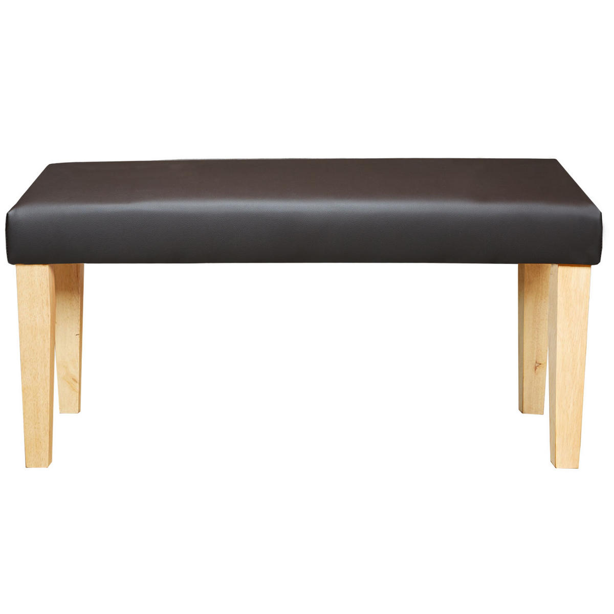 HOCKERBANK in Kunstleder 104/47/41 cm in Braun - Braun, Textil (103/47/41cm) - Homestyle4u