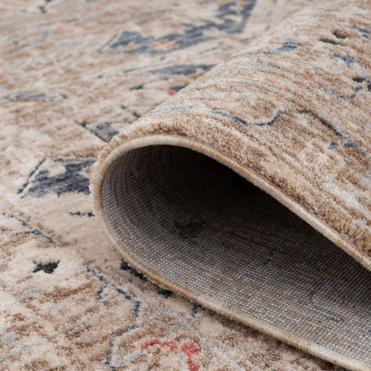 WEBTEPPICH Fionna Neta Beige - Beige, Textil (160/231cm) - Kukoon Rugs