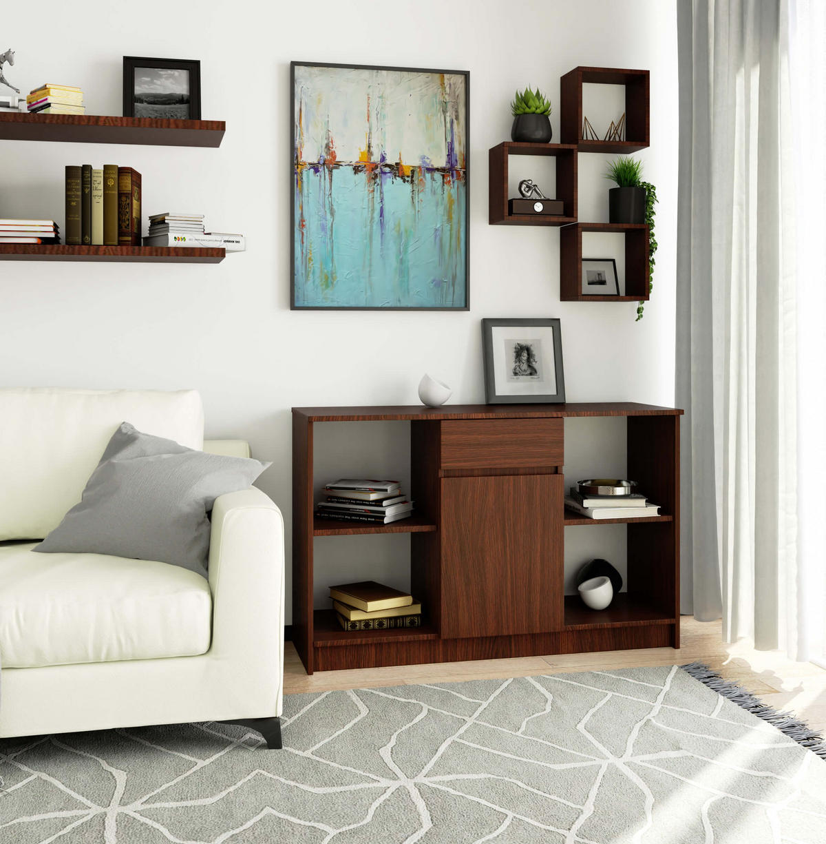 KOMMODE Dunkelbraun 77/120/40 - Dunkelbraun, Holzwerkstoff (120/77/40cm) - RAUMHIRSCH FURNITURE