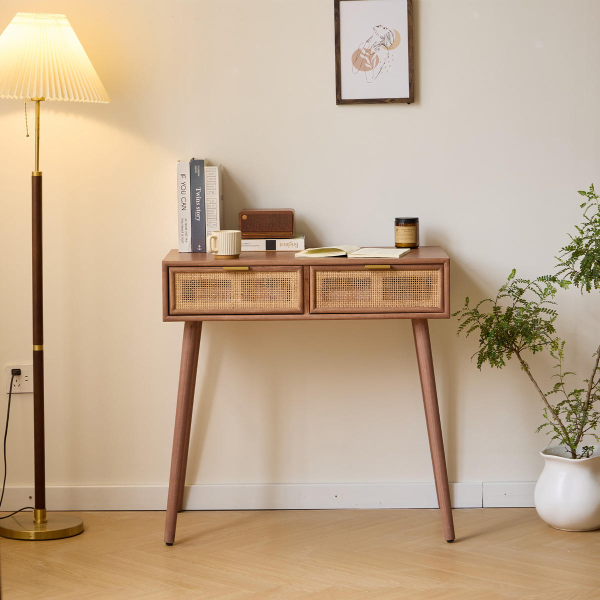 KONSOLENTISCH Rechteckig Braun 80 x 42 x 79 cm - Braun, Holz (42/80/79cm) - Nordlys