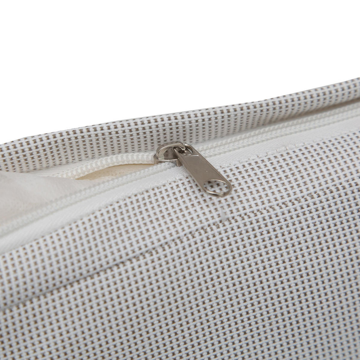 BARSET hranatý biely, sada 3 ks - biela, textil (90/90/115cm) - MCW