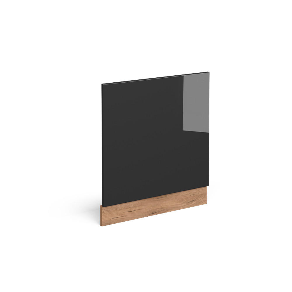 FRONTBLENDE R-Line Anthrazit Hochglanz 60 cm ohne AP - Honigeiche/Schwarz Hochglanz, Holzwerkstoff (60/57.2/1.6cm) - Vicco