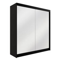 KLEIDERSCHRANK AMOHA - 200 cm - Schwarz - Schwarz, Holzwerkstoff (200/215/61cm) - ALTDECOR