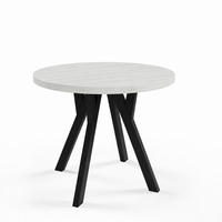 ESSTISCH ausziehbar rund 100-200 cm ATO Sosna, Auszugstisch mit Einlegeplatte - Schwarz/Kieferfarben, Holzwerkstoff (100/100/77cm) - VENASI MÖBEL