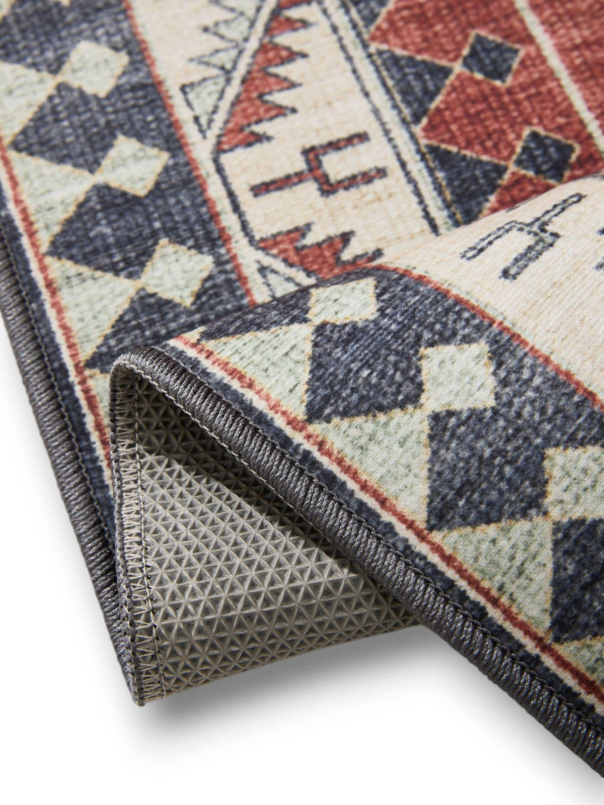 VINTAGE-TEPPICH George waschbar 200x300 cm - Blau/Multicolor, Kunststoff (200/300cm) - benuta