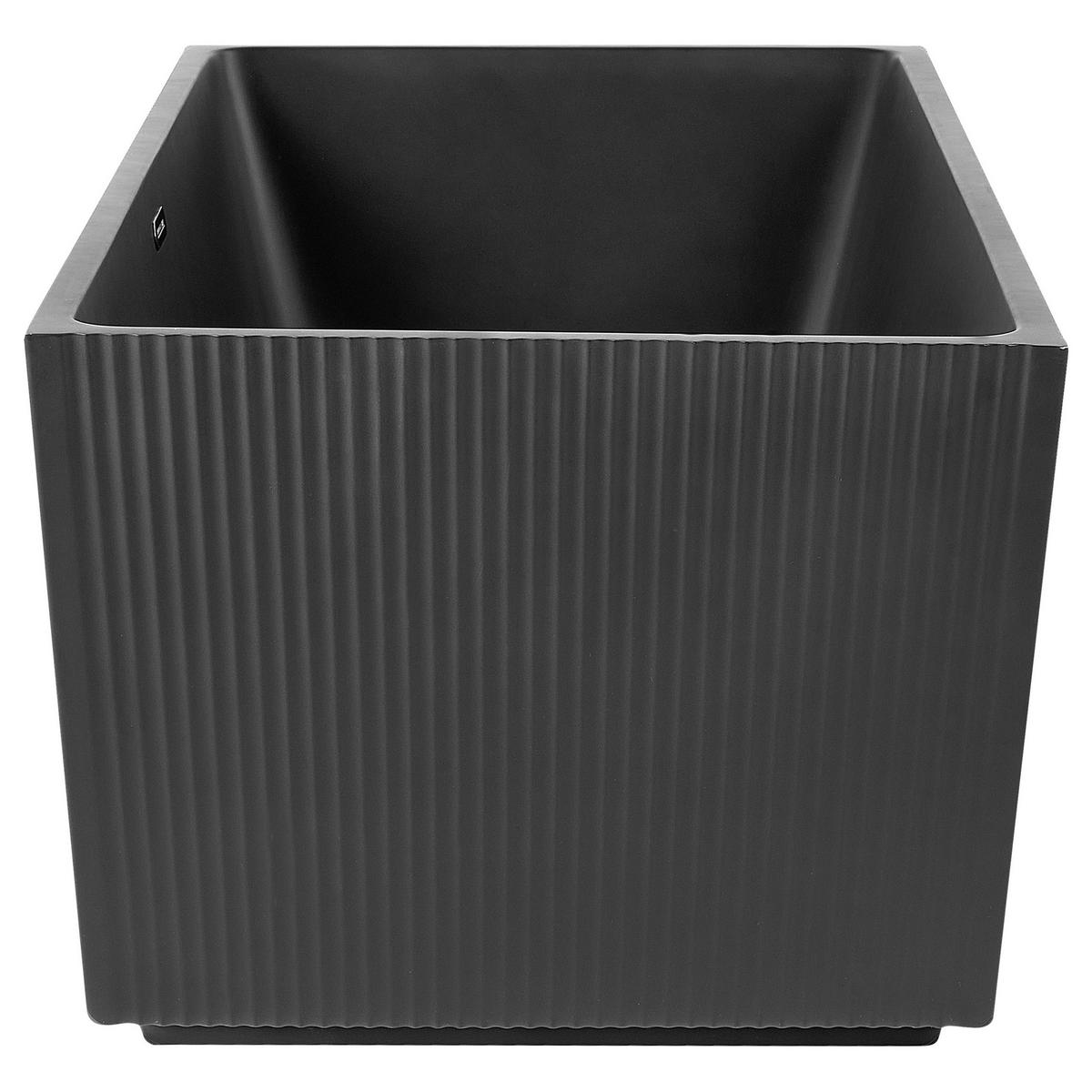 FREISTEHENDE BADEWANNE 80x170x60 cm schwarz Gocta - Schwarz, Kunststoff (80/60/170cm) - Beliani