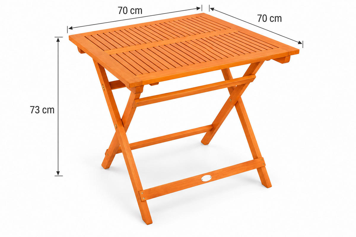 GARTENTISCH Linus - Braun, Holz (70/70/73cm) - Sedex