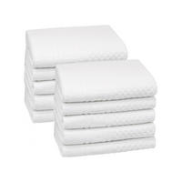 HANDTÜCHER, 10er-Set, 50x100 cm, 100% Baumwolle, Weiß - Weiß, Textil (50/100cm) - Zollner