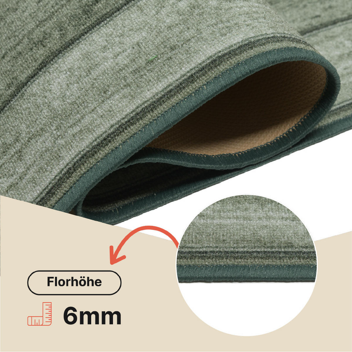 TEPPICHLÄUFER Anti-Rutsch Schwarz rutschfest Gummiunterlage 100/100 cm - Schwarz, Textil (100/100cm) - Tapiso