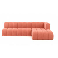 ECKSOFA GRAND L 295 cm, Stoff Salvador, Rosa, Rechts - Rosa, Holz (295/179cm) - Kaiser Möbel