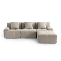 ECKSOFA Chenille Sandbeige - Sandfarben, Textil (260/190cm) - MILYsofa