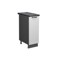 APOTHEKERUNTERSCHRANK Fame-Line Weiß Landhaus 30 cm, AP Anthrazit - Anthrazit/Creme, Holzwerkstoff (30/82/60cm) - Vicco