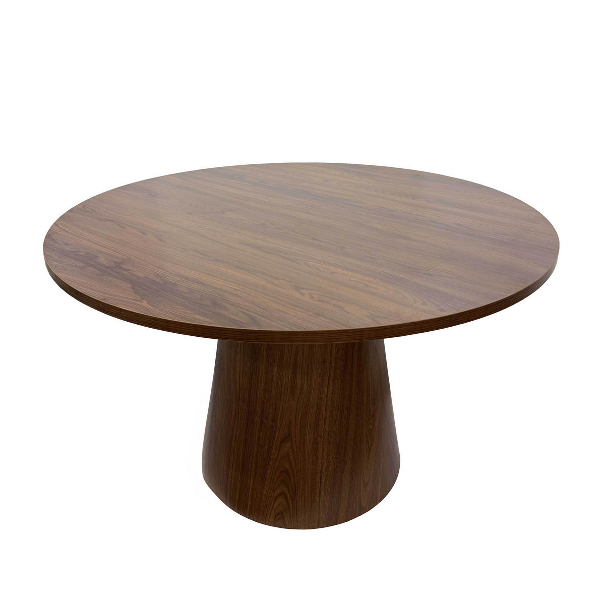 ESSTISCH, dunkles Holzeffekt - Braun, Holz (120/120/75cm) - Oviala