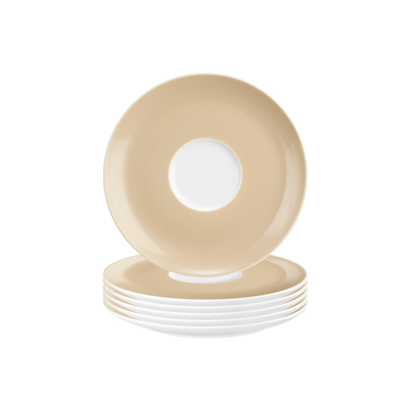 KOMBIUNTERTASSEN Liberty Pure Colors Dusty Beige ø 16 cm 6er Set - Beige, Keramik (16.1cm) - Seltmann Weiden