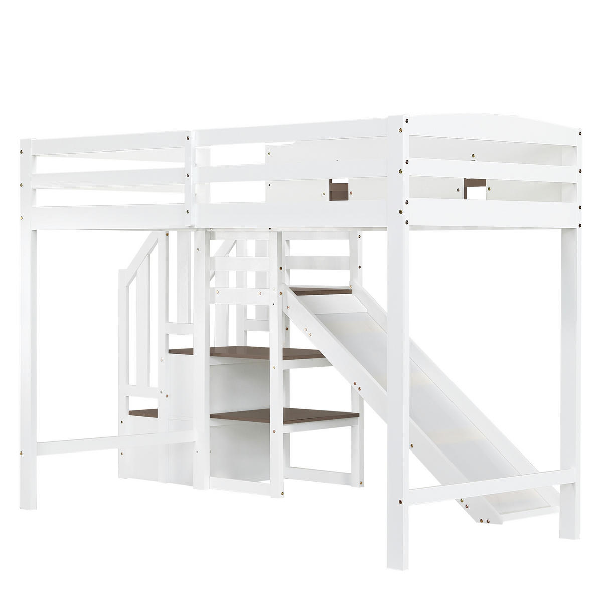 HOCHBETT 90/200 cm Weiß, Braun - Weiß, Holz/Holzwerkstoff - Raumix