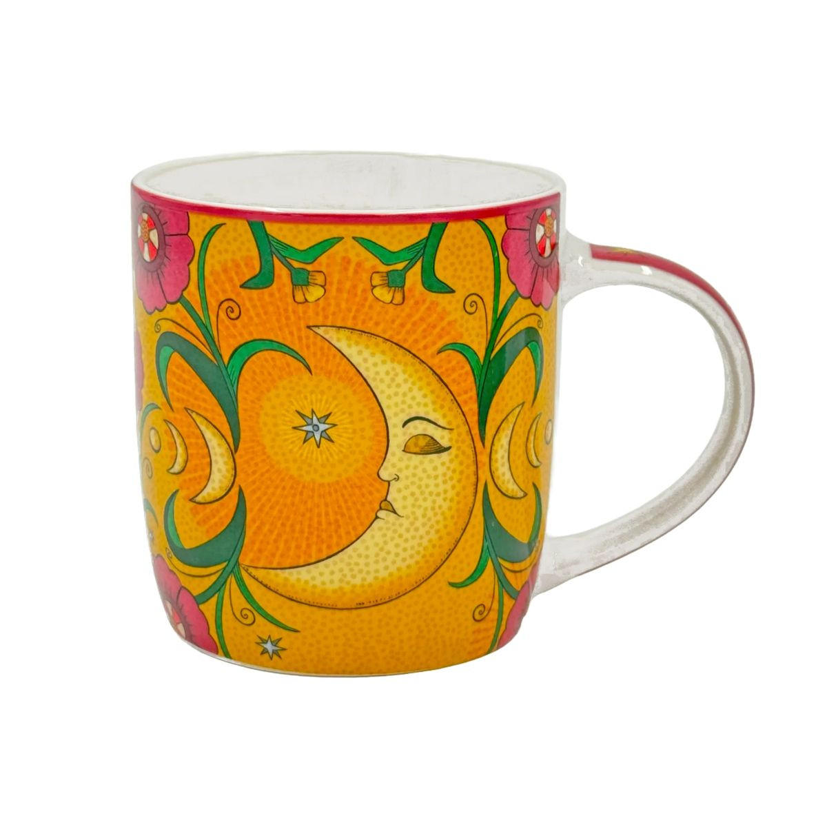 PORZELLANBECHER 2er Set MIRABILIA 350 ml „Sole & Luna“ - Orange, Keramik (0.36L)