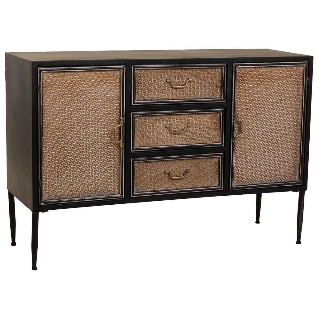 SIDEBOARD aus Metall 120x41x80 cm - Braun, Metall (120/80/41cm) - Wanderlust
