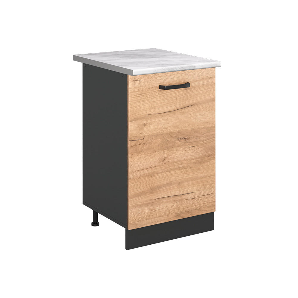KÖKSUNDERSKÅP R-Line, Goldkraft ek/antracit, 50 cm Marmuras stalviršis - Ekfärgad/Antracit, Träbaserade material (50/81.6/60cm) - Vicco