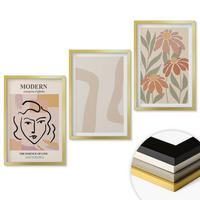 WANDBILDER 3er Set - 40x60 cm Goldrahmen - Moderne abstrakte Frau - Goldfarben, Kunststoff (40/60cm) - ArtPrintCave