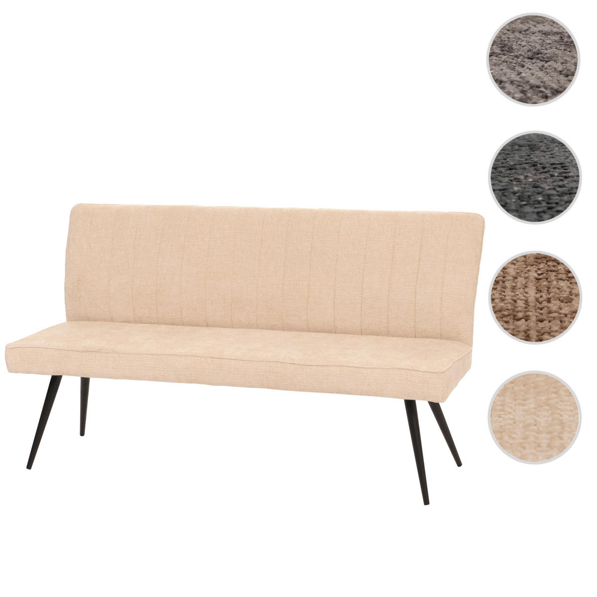 SITZBANK Beige - Beige, Textil (160/90/60cm) - MCW