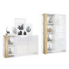 WOHNZIMMERSET Venedig Eiche Natur - Eichefarben, Holzwerkstoff (248/151.5/36cm) - Vladon