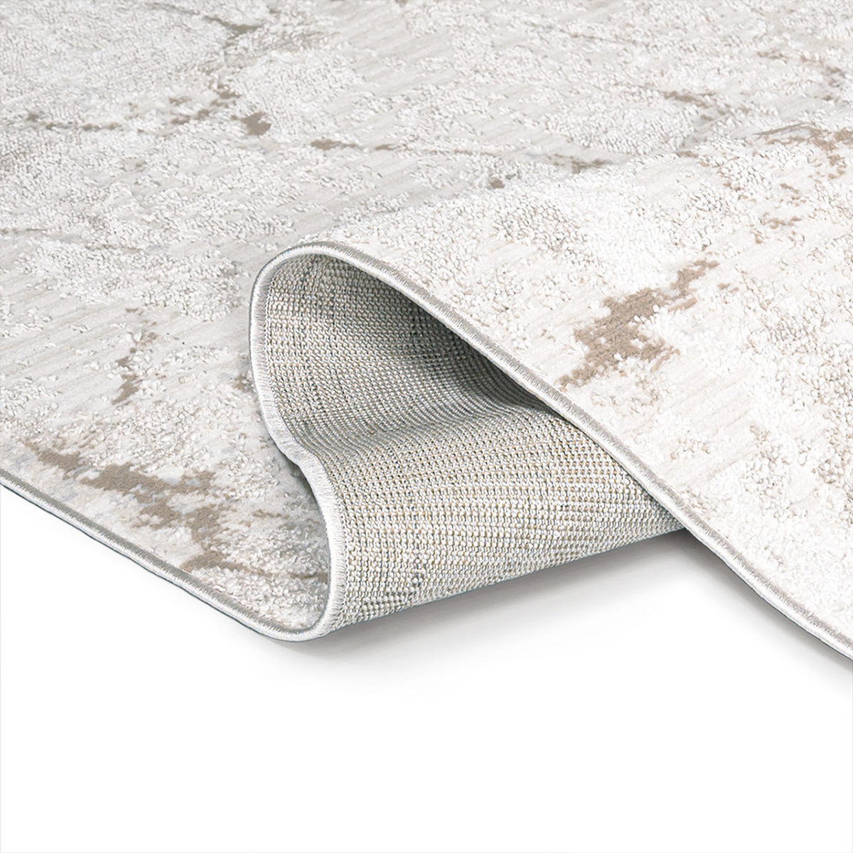TEPPICH Mataro Valle Mazovia 160x230cm Anthrazit Grau Marmor Kurzflor - Grau, Textil (160/230cm) - Mazovia
