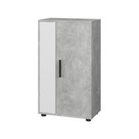 KOMMODE Berno Beton/Weiß 50.1 x 87.3 cm mit 2 Fächern - Weiß/Grau, Holzwerkstoff (50.1/87.3/28.3cm) - Vicco