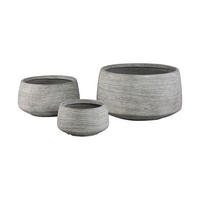 TOPF Giulietta Grau 55.5/55.5/29.5cm 3er-Set - Grau, Kunststoff (29.5cm) - PTMD Collection