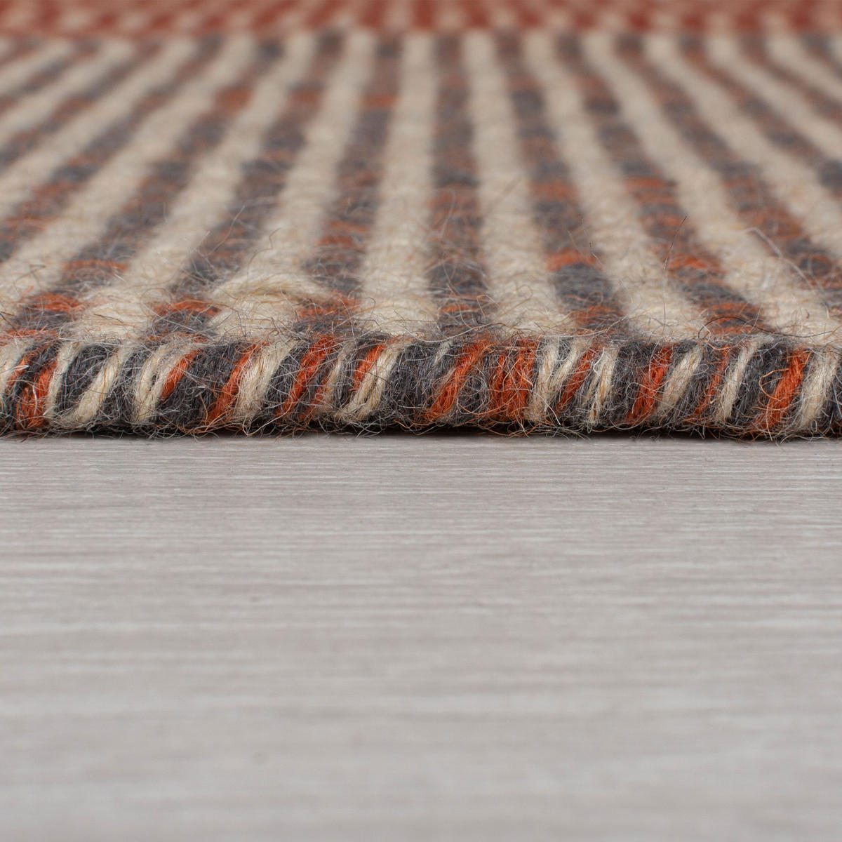 TEPPICH Kurzflor Streifen, Wohnzimmer schmutzabweisend Rot Läufer 60x200 - Rot, Textil (60/200cm) - KADIMA DESIGN