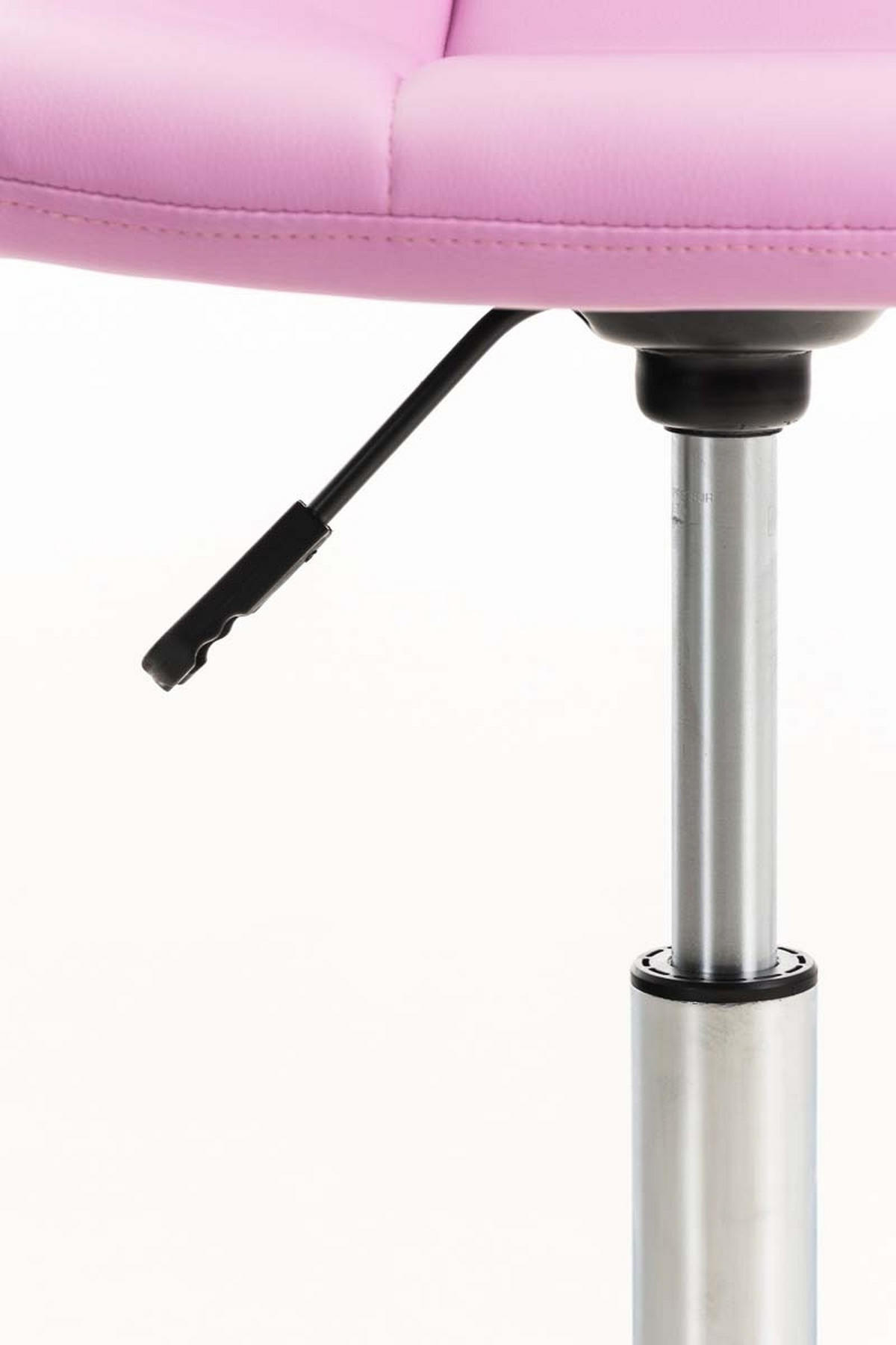 BÜROSTUHL Emily, Kunstleder Pink - Rosa, Textil/Metall (55/91/55cm) - TPFLiving