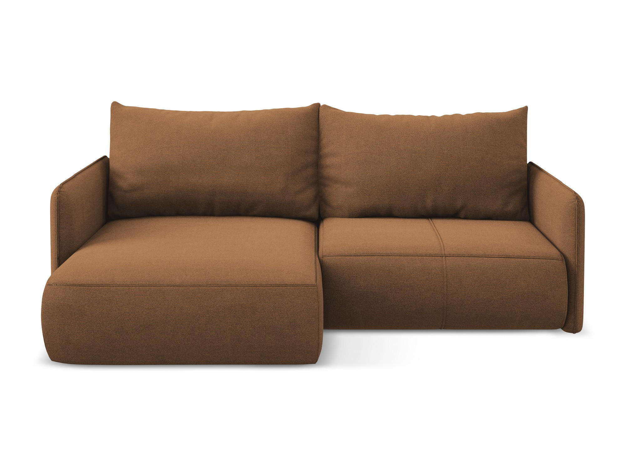 Thumbnail - Makamii Ecksofa, Terra cotta, Textil, Füllung: Schaumstoff, L-Form, Ottomane links, 207x148 cm, Made in EU, Wohnzimmer, ...