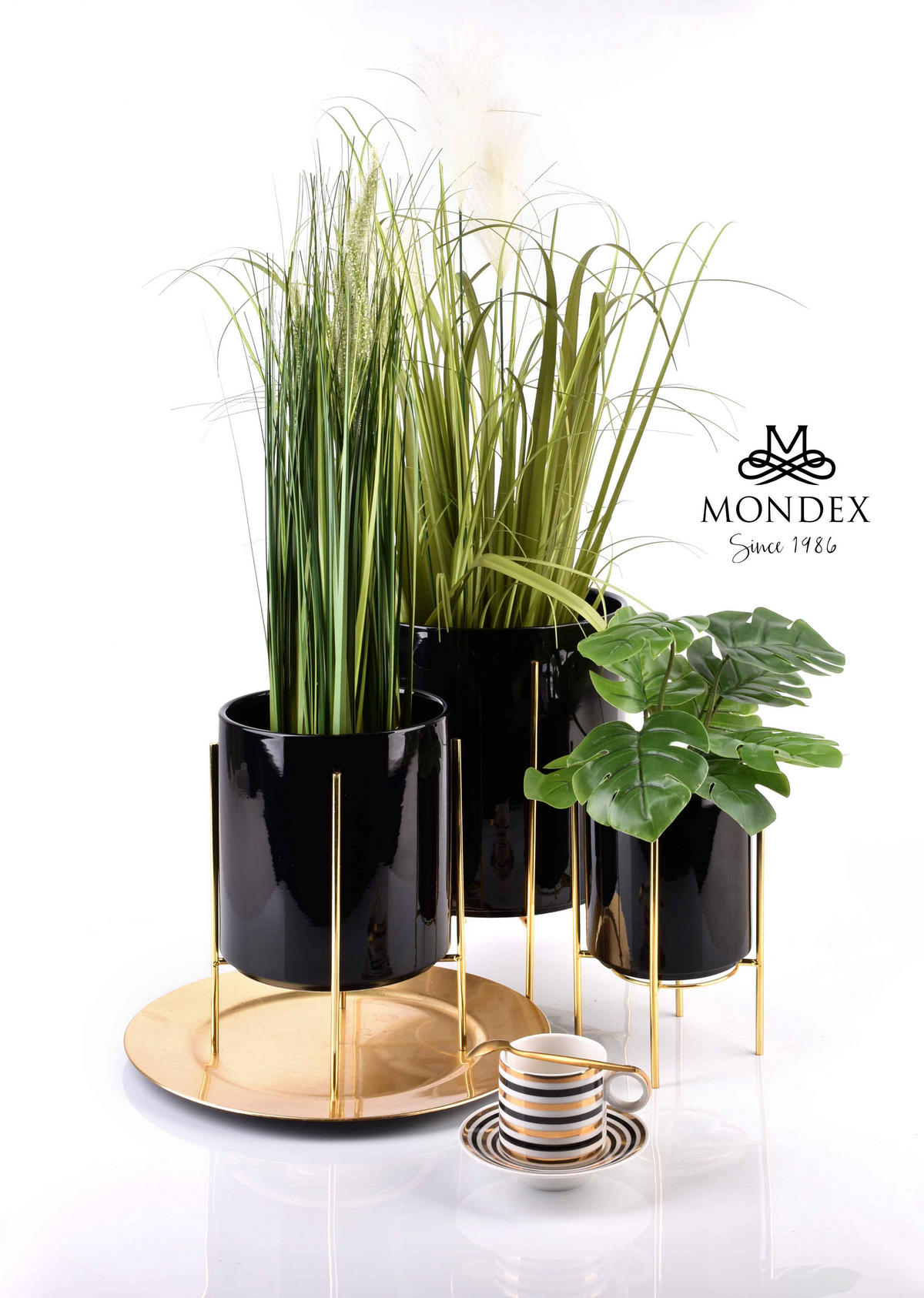BLUMENTOPF Neva Gold 13/13/15.5 cm Keramik - Goldfarben, Keramik (13/15.5cm) - Mondex