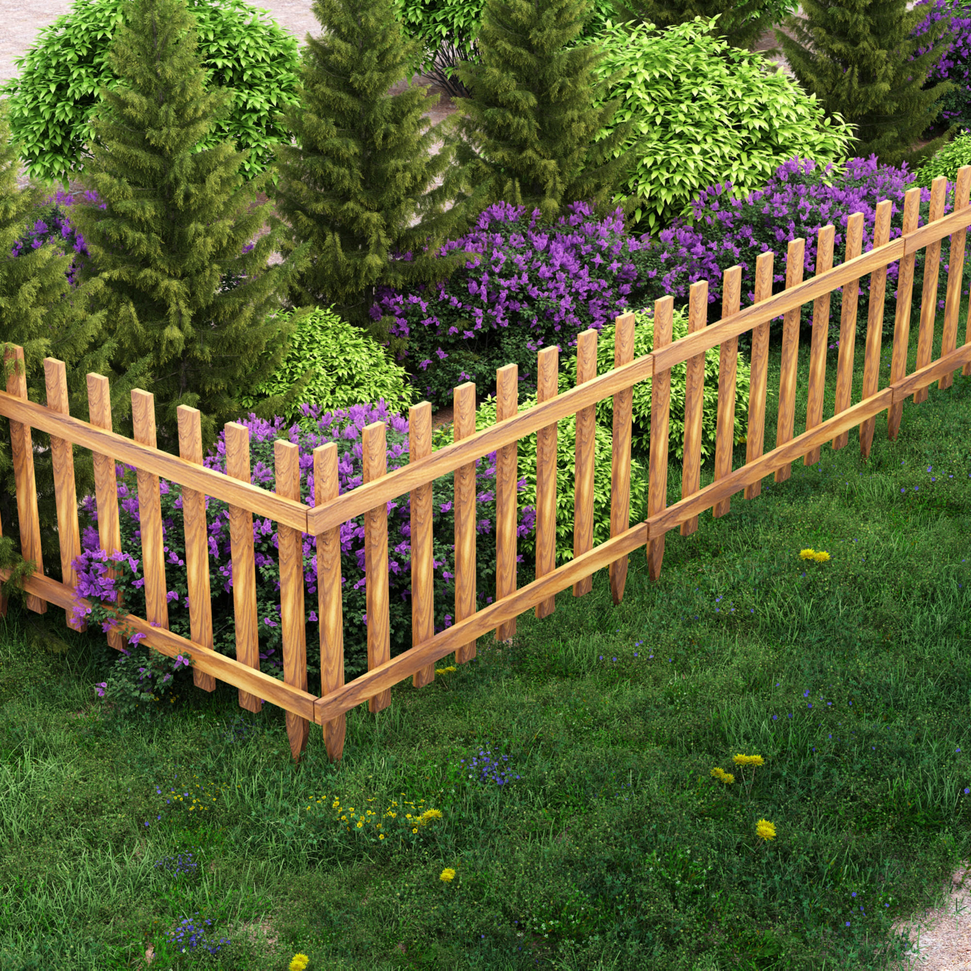 BEETEINFASSUNG-SET 2 TLG. Bindow - Naturfarben, Holz (100/75/3.5cm) - [en.casa]