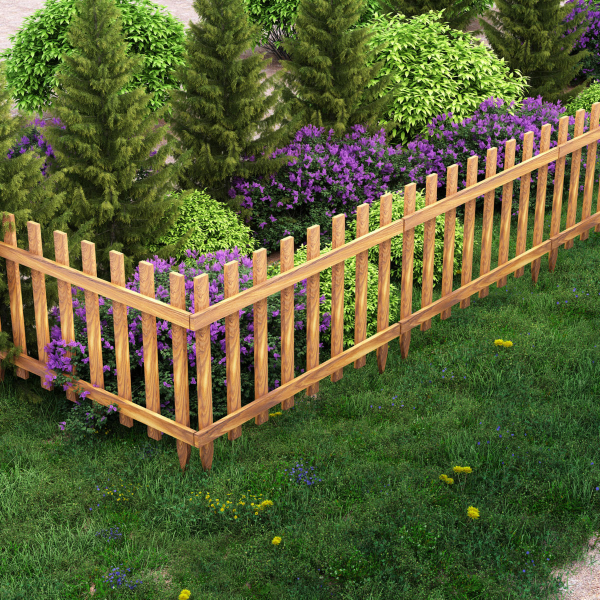 BEETEINFASSUNG-SET 2 TLG. Bindow - Naturfarben, Holz (100/75/3.5cm) - [en.casa]