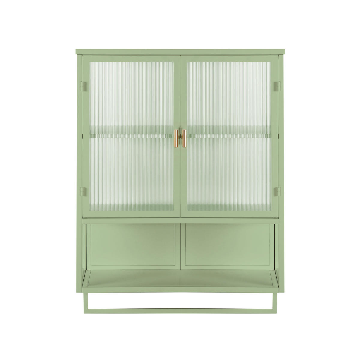 KÜCHENOBERSCHRANK 60/23/78 cm mit Glasfront in Grün und 2 Türen - Grün, Glas (60/78/23cm) - BEAOK