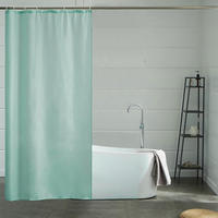 DUSCHVORHANG Textil Minzgrün 90 x 180 cm - Hellgrün, Textil (90/180cm)