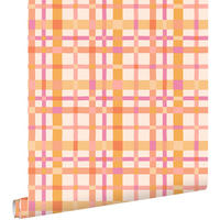 TAPETE Karomuster 50 x 900 cm - Pink, Papier (50/0.1cm) - ESTAhome