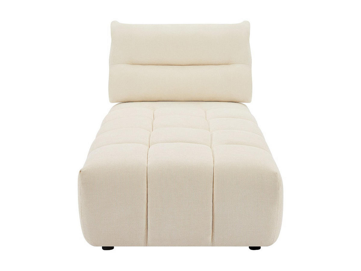 RECAMIERE mit verstellbarer Rückenlehne - Strukturstoff - Beige - APOLIU - Beige, Textil (95/93/196cm) - Vente-Unique