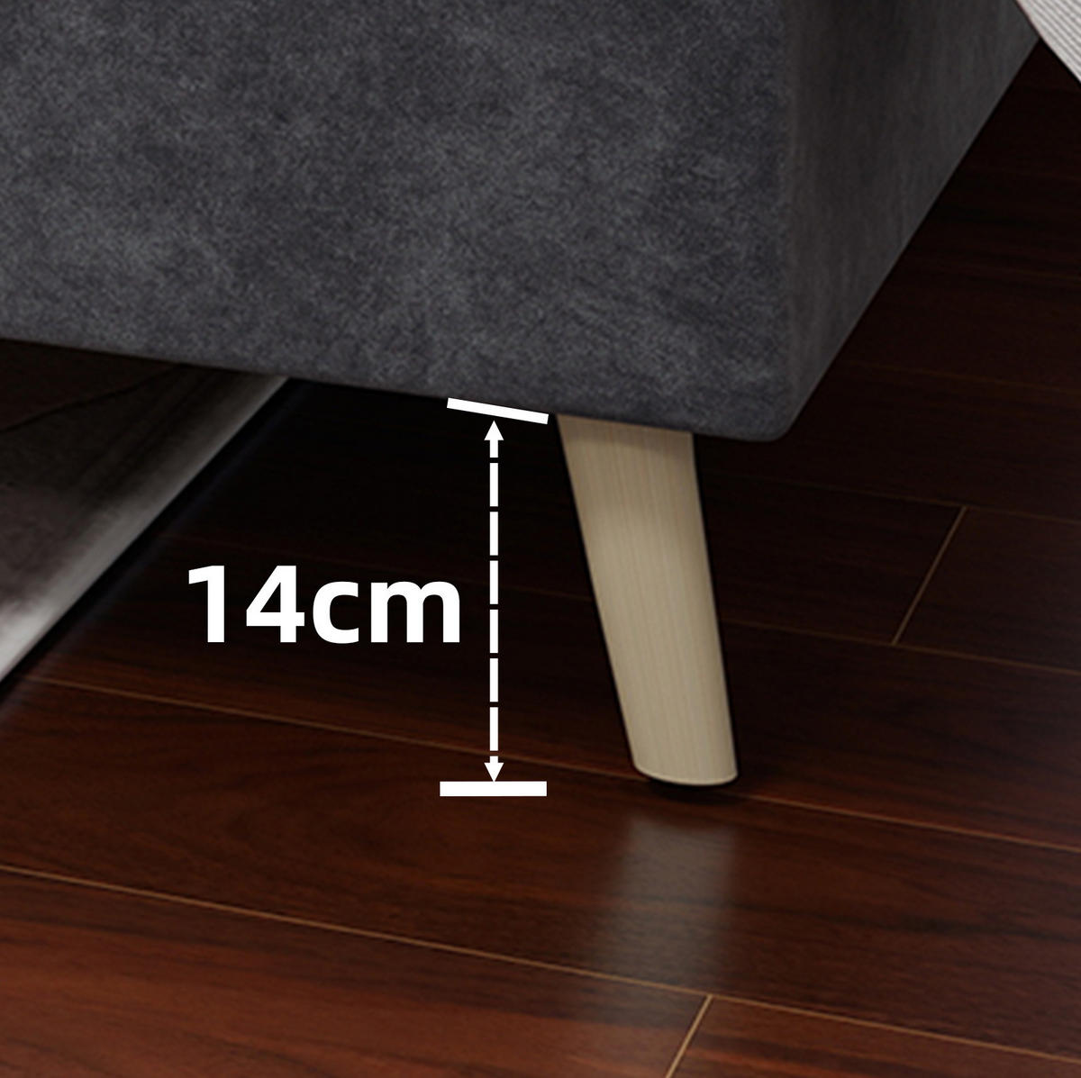 POSTEL 90/200 cm šedá z látky a kovu s pevnou konstrukcí - šedá, textil (90/200cm) - OKWISH