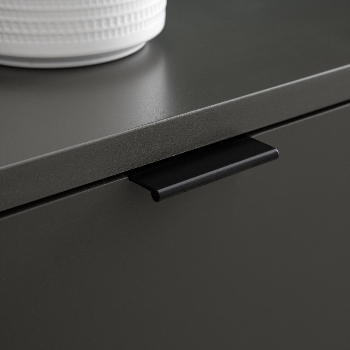 TV-LOWBOARD - Dunkelgrau - Dunkelgrau/Schwarz, Holzwerkstoff (180/45/40cm) - home24