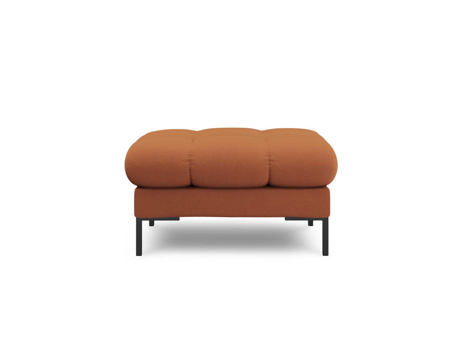 POUF Mamaia aus strukturiertem Stoff ziegelstein - Braun, Textil (60/41/60cm) - Micadoni