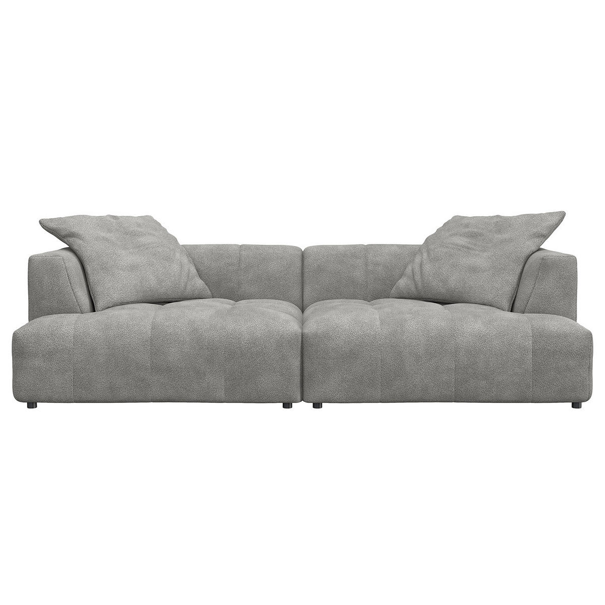 BIGSOFA - Grau, Holz/Kunststoff (272/70/126cm) - home24