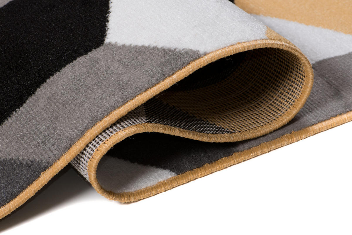 TEPPICH MAYA Gelb Geometrisch Gitter Figuren 200/250 cm - Gelb, Textil (200/250cm) - Tapiso